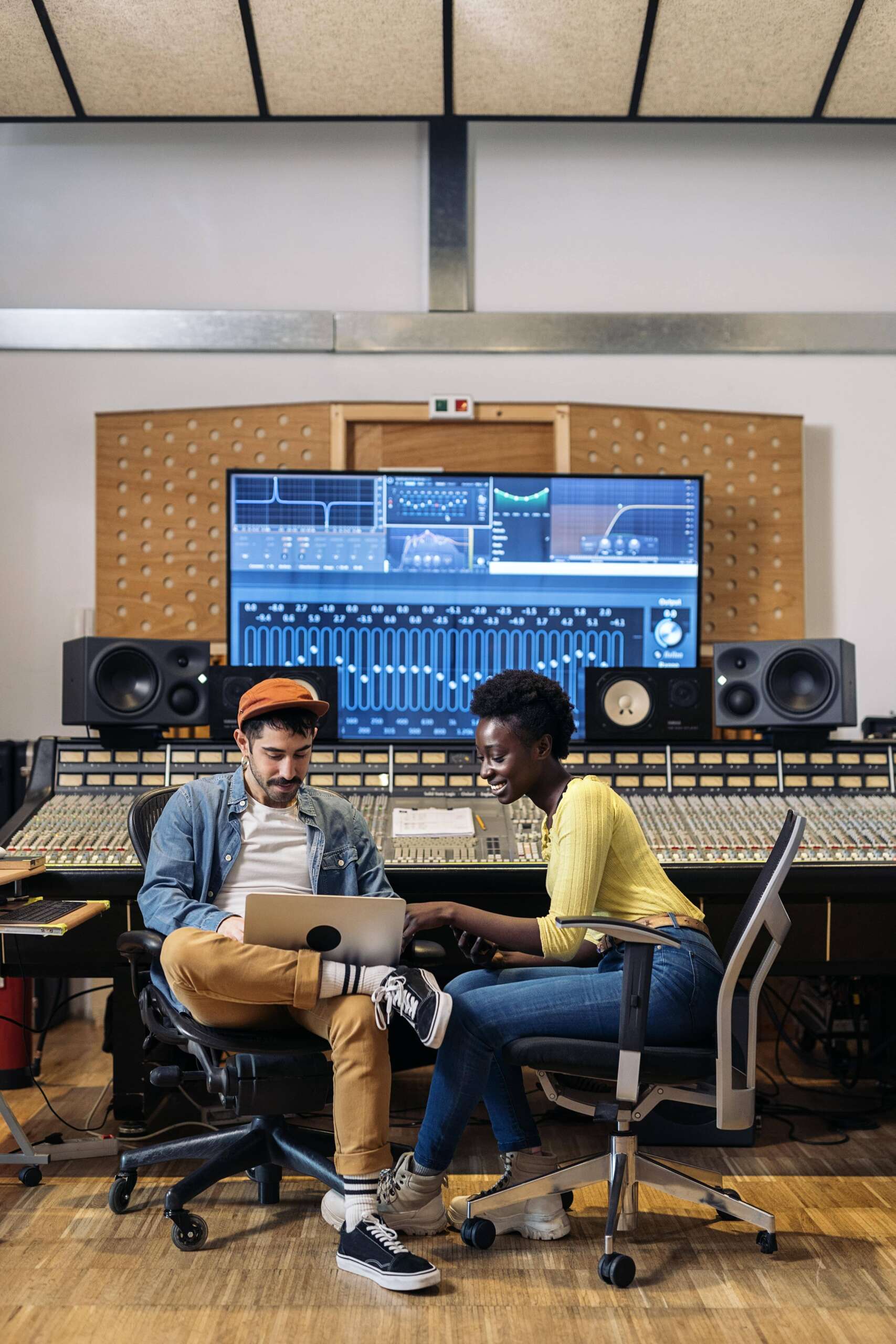 producing in music studio