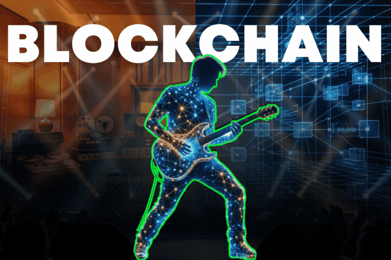 blockchain network connecting music artists, rights management and royalty distribution in the music industry