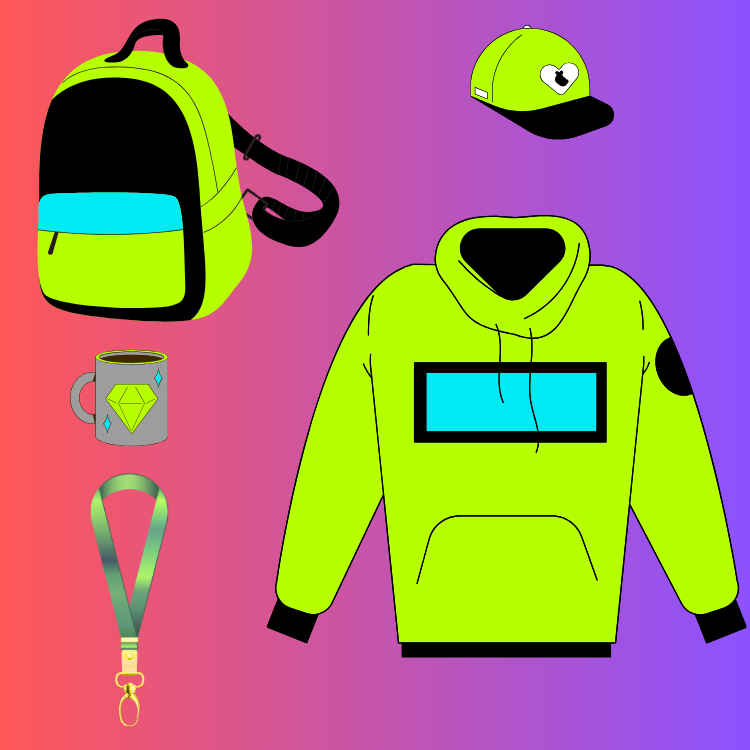 hoodies, caps, lanyards, mugs, and backpacks are excellent merchandise for musicians.