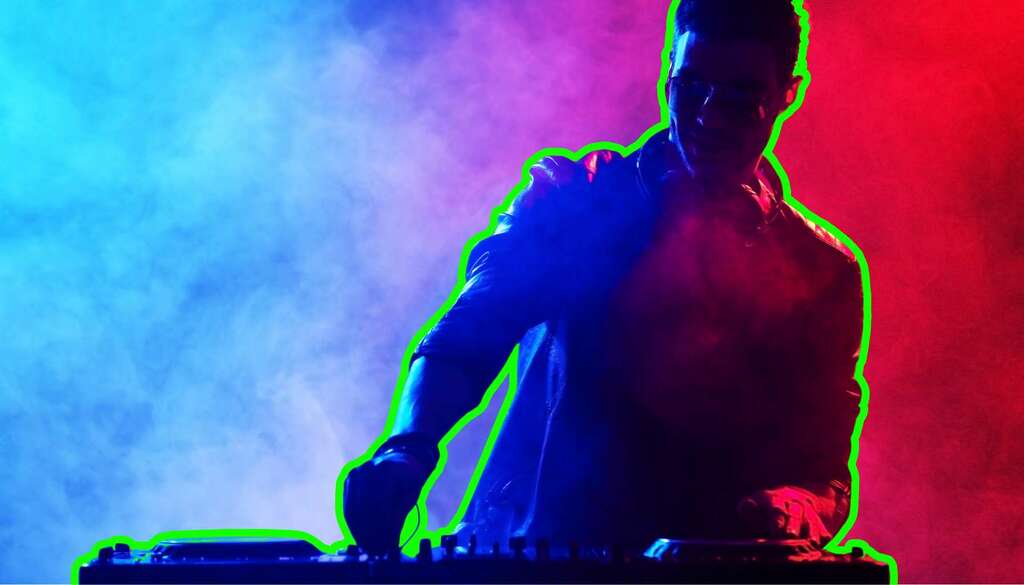 Electronic Dance Music House DJ rocking the rave crowd like any other musician