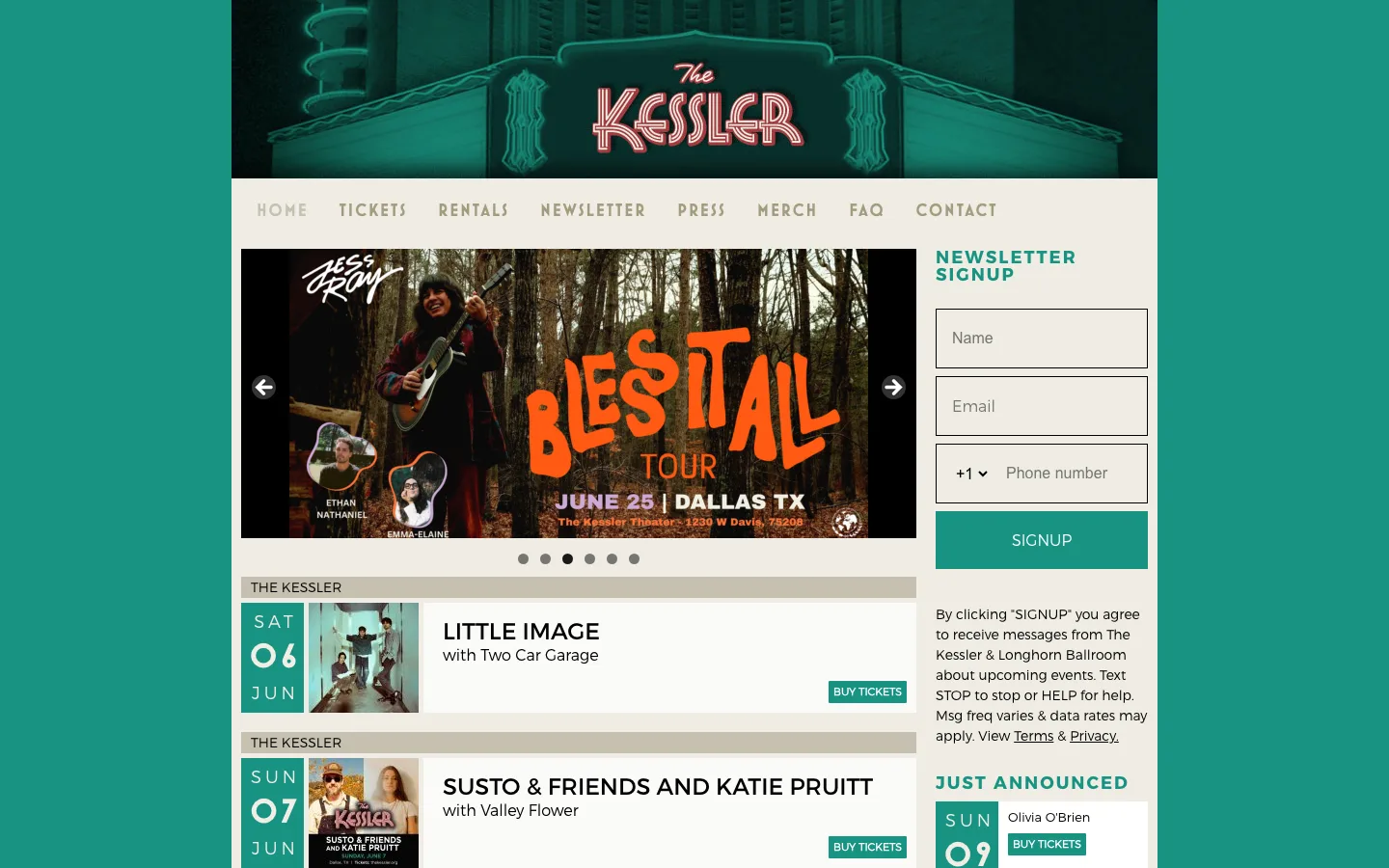 The Kessler Theater live music venue in Oak Cliff, Dallas