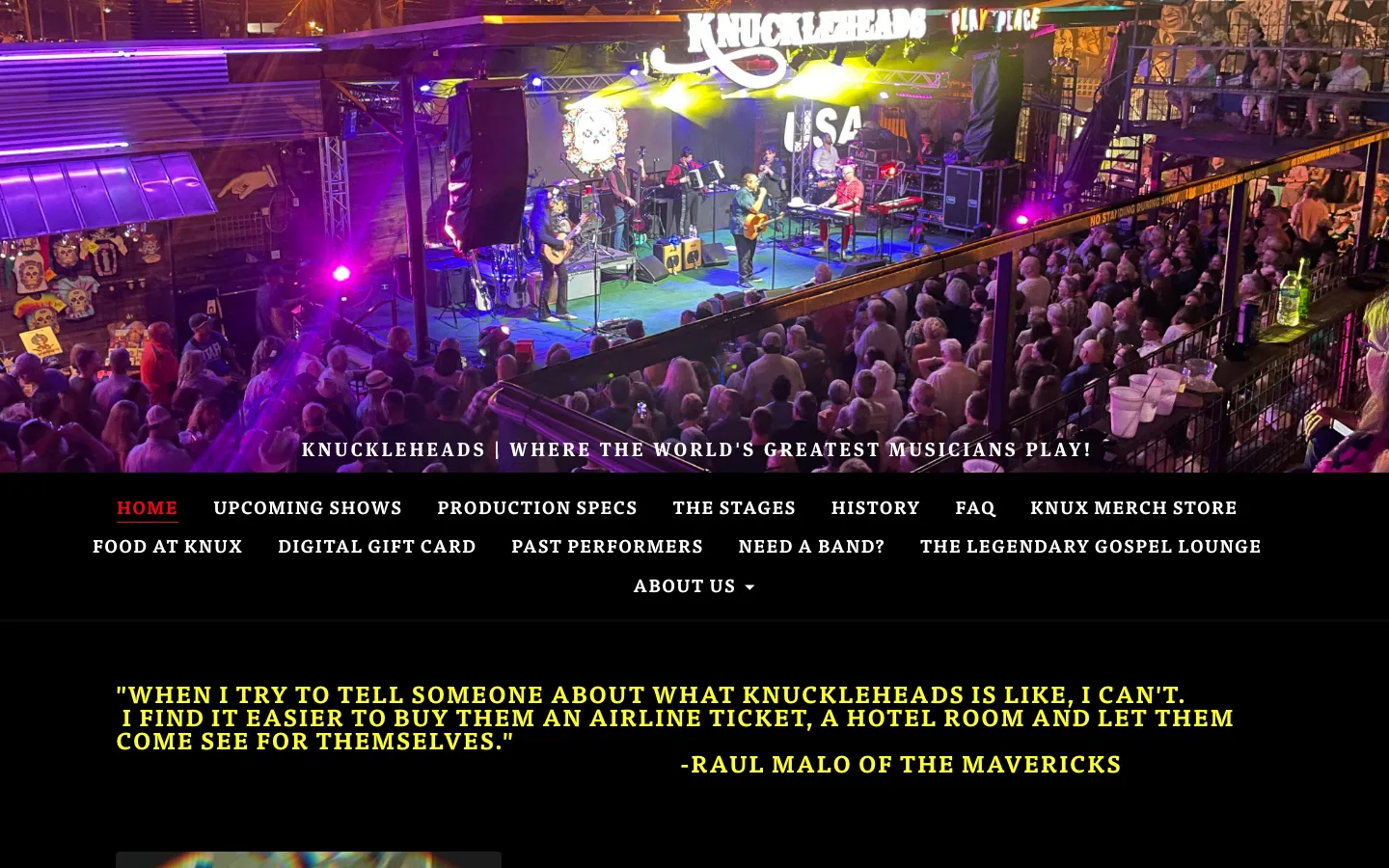 Knuckleheads Saloon live music venue in Kansas City
