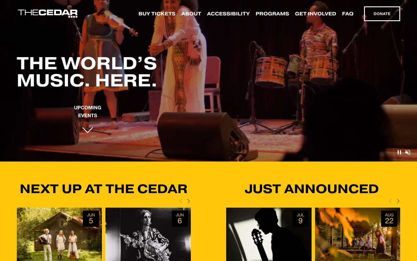 The Cedar Cultural Center live music venue in Minneapolis