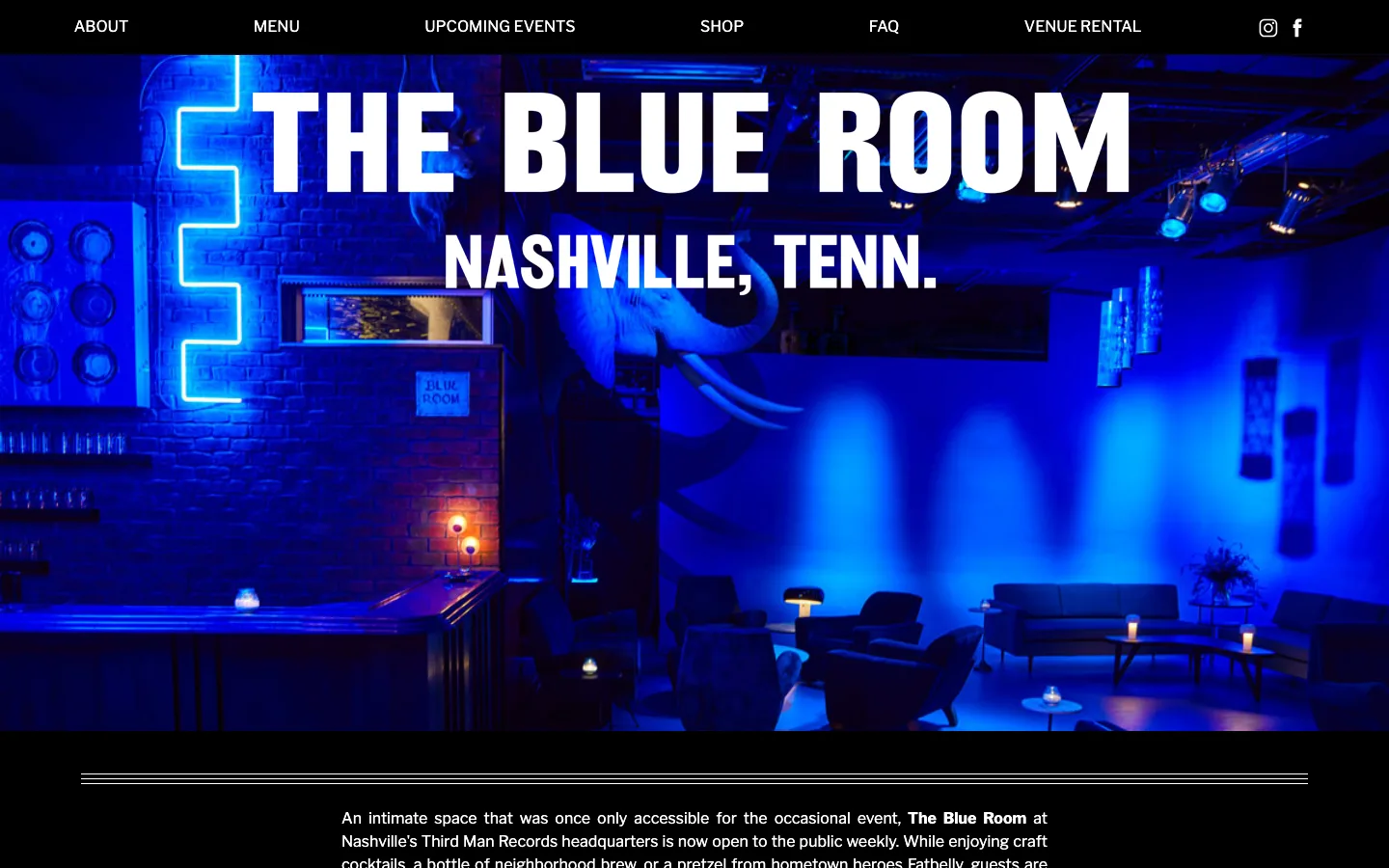 The Blue Room at Third Man Records, a live music venue in Nashville