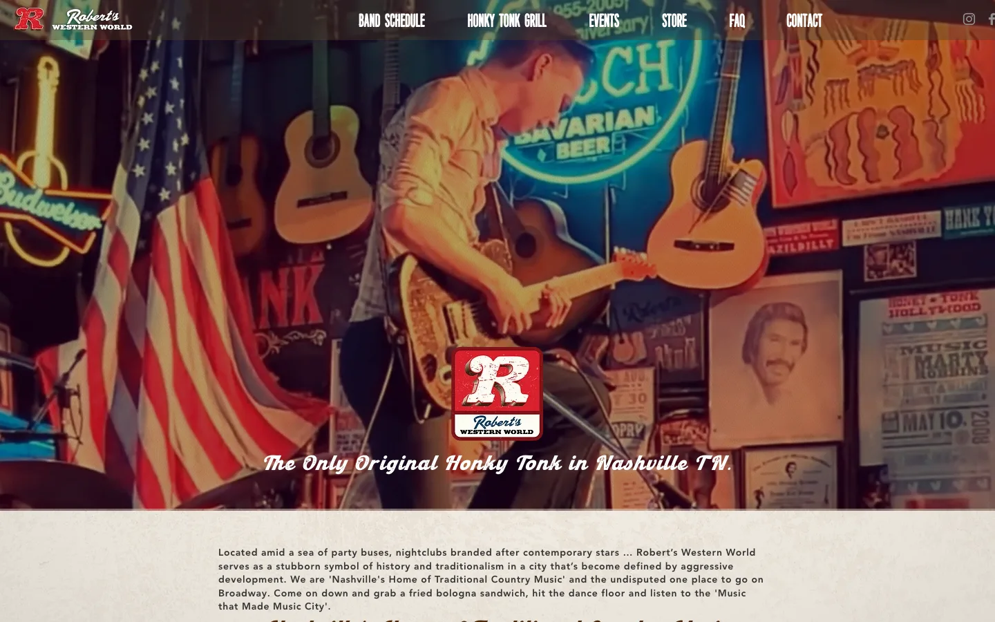 Robert's Western World honky-tonk live music venue on Lower Broadway Nashville