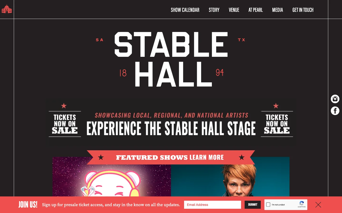 Stable Hall live music venue in San Antonio