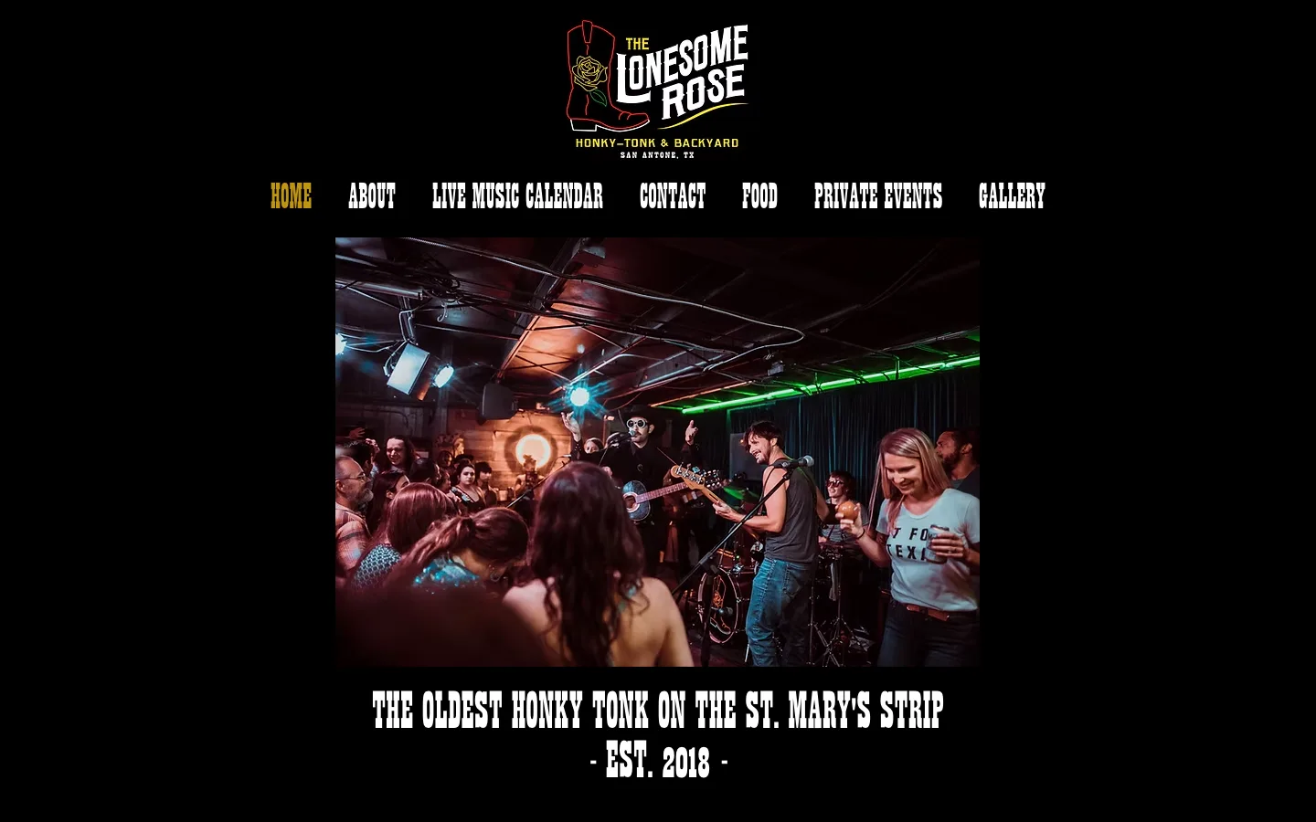 The Lonesome Rose live music venue in San Antonio